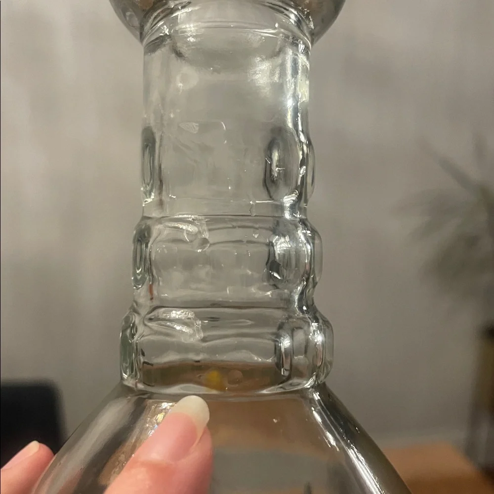 Vintage Liquor Bottle Bar Decanter Celestial Star Pattern Mid Century